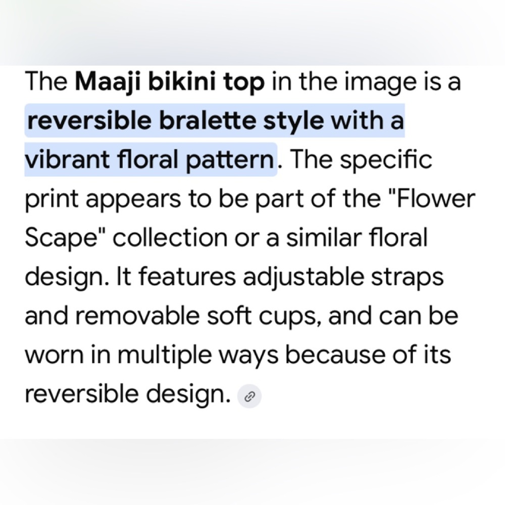 MAAJI bold floral reversible (2) piece 82% polyamide bikini size Small NWT - Picture 3 of 15
